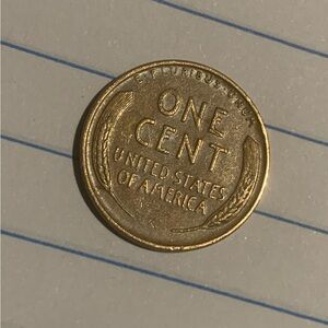 Vintage 1945 No Mint Mark Wheat One Cent Penny
